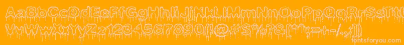 Plasdrpe Font – Pink Fonts on Orange Background