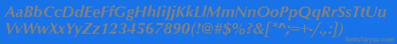 Police OptimumBoldItalic – polices grises sur fond bleu