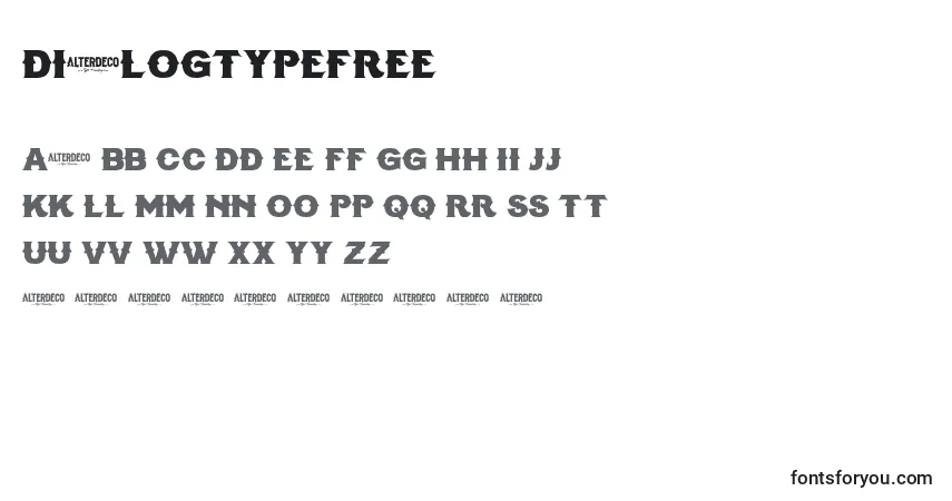 Fuente Dialogtypefree - alfabeto, números, caracteres especiales