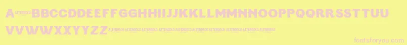 Dialogtypefree Font – Pink Fonts on Yellow Background