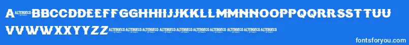 Dialogtypefree Font – White Fonts on Blue Background
