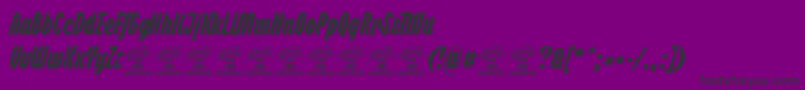 BackpackPersonaluse Font – Black Fonts on Purple Background