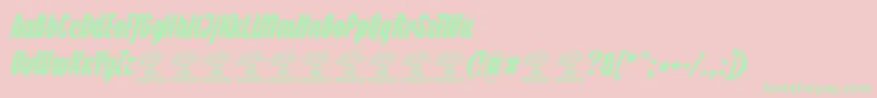BackpackPersonaluse Font – Green Fonts on Pink Background