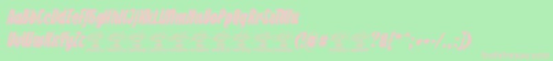 BackpackPersonaluse Font – Pink Fonts on Green Background