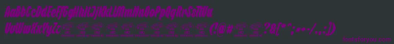 BackpackPersonaluse Font – Purple Fonts on Black Background