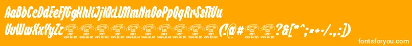 BackpackPersonaluse Font – White Fonts on Orange Background