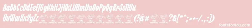 BackpackPersonaluse Font – White Fonts on Pink Background