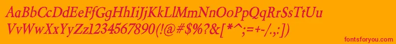 Berylium ffy Font – Red Fonts on Orange Background