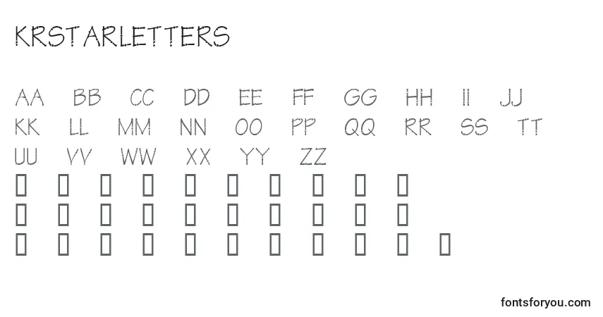 Fuente KrStarLetters - alfabeto, números, caracteres especiales