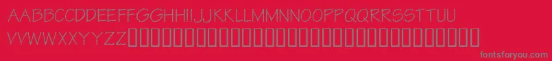 KrStarLetters-Schriftart – Graue Schriften auf rotem Hintergrund