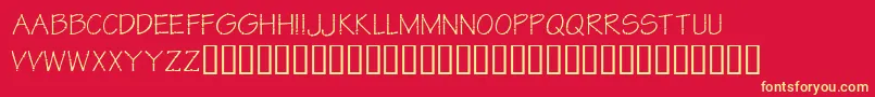 KrStarLetters Font – Yellow Fonts on Red Background