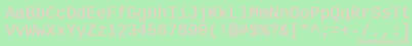 LiberationmonoRegular Font – Pink Fonts on Green Background