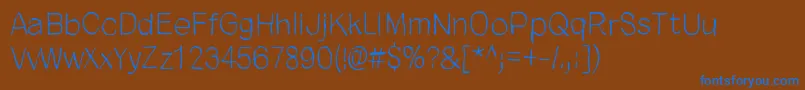 CloseYourEyes Font – Blue Fonts on Brown Background