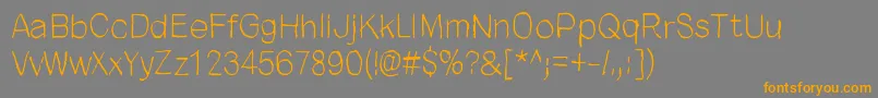 More about CloseYourEyes Font CloseYourEyes Font – Orange Fonts on Gray Background
