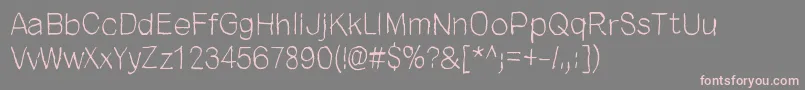 Saiba mais sobre a fonte CloseYourEyes Fonte CloseYourEyes – fontes rosa em um fundo cinza