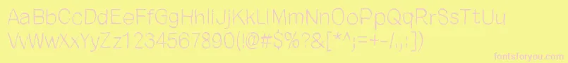 CloseYourEyes Font – Pink Fonts on Yellow Background