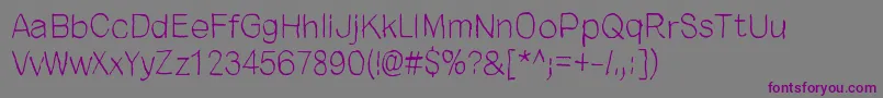 CloseYourEyes Font – Purple Fonts on Gray Background