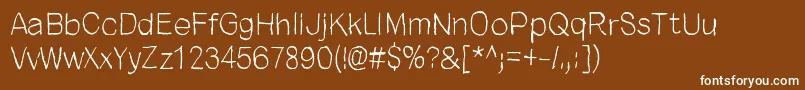 フォントCloseYourEyes – 茶色の背景に白い文字