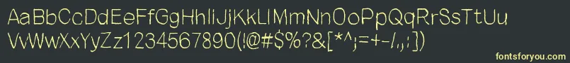Lisätietoja CloseYourEyes-fontista CloseYourEyes-fontti – keltaiset fontit mustalla taustalla