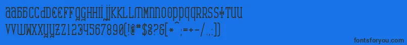 Carb Font – Black Fonts on Blue Background