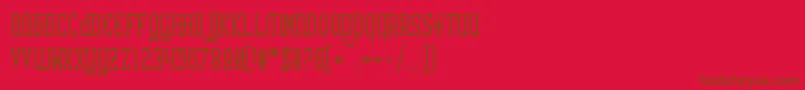Carb Font – Brown Fonts on Red Background