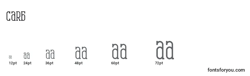 Carb Font Sizes
