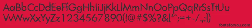 LimerickrandomRegular Font – Black Fonts on Red Background