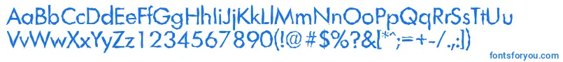 フォントLimerickrandomRegular – 白い背景に青い文字