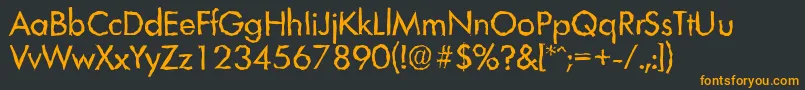 フォントLimerickrandomRegular – 黒い背景にオレンジの文字