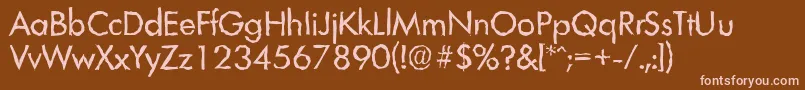 フォントLimerickrandomRegular – 茶色の背景にピンクのフォント