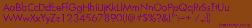 フォントLimerickrandomRegular – 紫色のフォント、茶色の背景