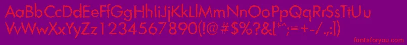 LimerickrandomRegular Font – Red Fonts on Purple Background