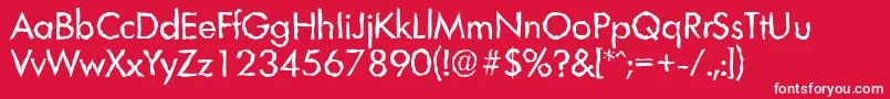 LimerickrandomRegular Font – White Fonts on Red Background