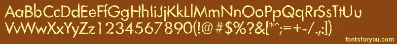 Шрифт LimerickrandomRegular – жёлтые шрифты на коричневом фоне