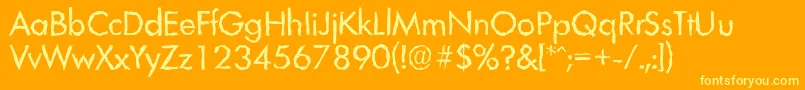 フォントLimerickrandomRegular – オレンジの背景に黄色の文字