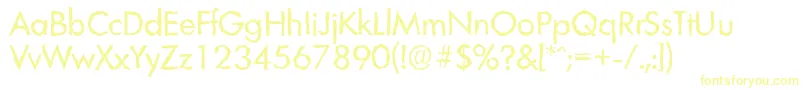 フォントLimerickrandomRegular – 白い背景に黄色の文字
