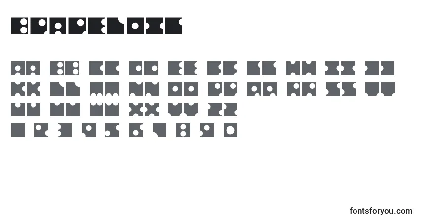 Шрифт Bpapeloig – алфавит, цифры, специальные символы