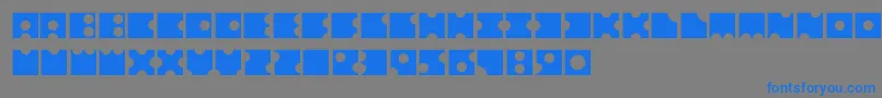 Bpapeloig Font – Blue Fonts on Gray Background