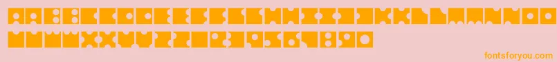 Bpapeloig Font – Orange Fonts on Pink Background