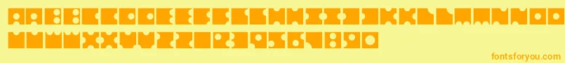 Bpapeloig Font – Orange Fonts on Yellow Background