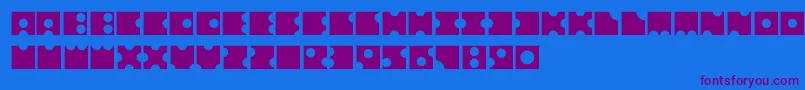 Bpapeloig Font – Purple Fonts on Blue Background