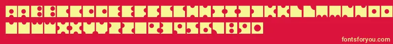 Bpapeloig Font – Yellow Fonts on Red Background