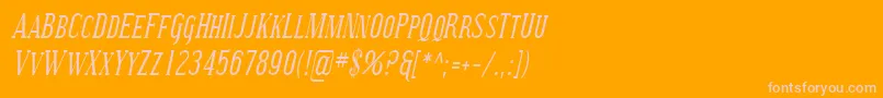 fuente SfcovingtonsccondItalic – Fuentes Rosadas Sobre Fondo Naranja