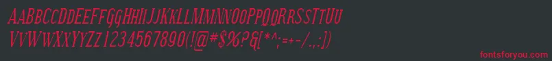 SfcovingtonsccondItalic Font – Red Fonts on Black Background