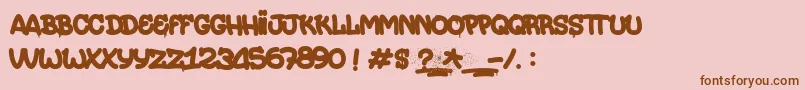 fuente Painterz – Fuentes Marrones Sobre Fondo Rosa