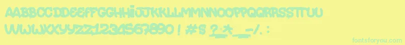 fuente Painterz – Fuentes Verdes Sobre Fondo Amarillo
