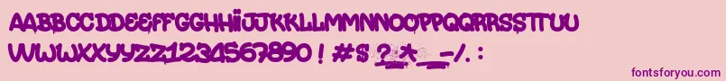 Saiba mais sobre a fonte Painterz Fonte Painterz – fontes roxas em um fundo rosa