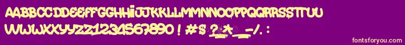 Lisätietoja Painterz-fontista Painterz-fontti – keltaiset fontit violetilla taustalla