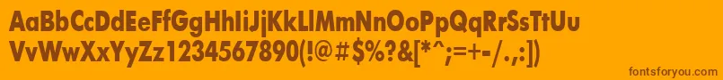 FuturaBlackNarrow Font – Brown Fonts on Orange Background