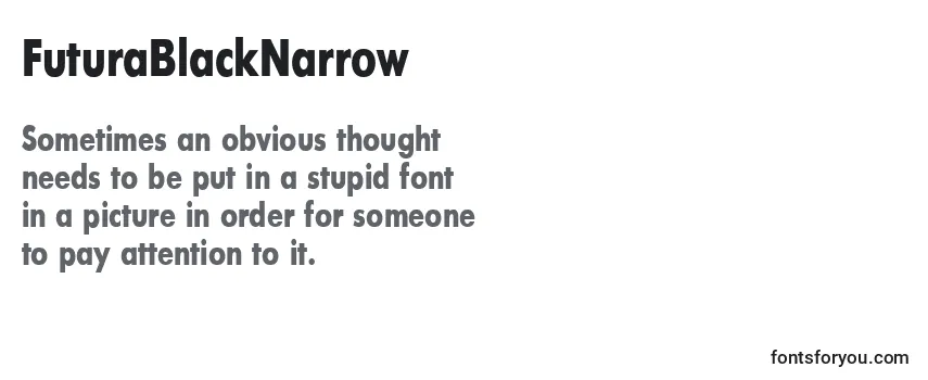 Review of the FuturaBlackNarrow Font